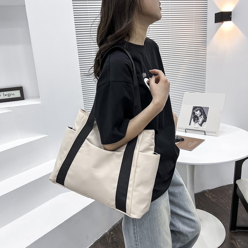 Women Shoulder Bag Simple Handbags Fashion Female Large Capacity Nylon Shopping Casual Travel Bags Zipper Tote Designer Handbags