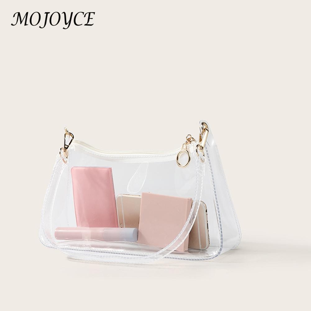 Ladies PVC Transparent Bag Fashion All-Match Messenger Bag Women Travel Handbag for Ladies Women Outdoor Shopping