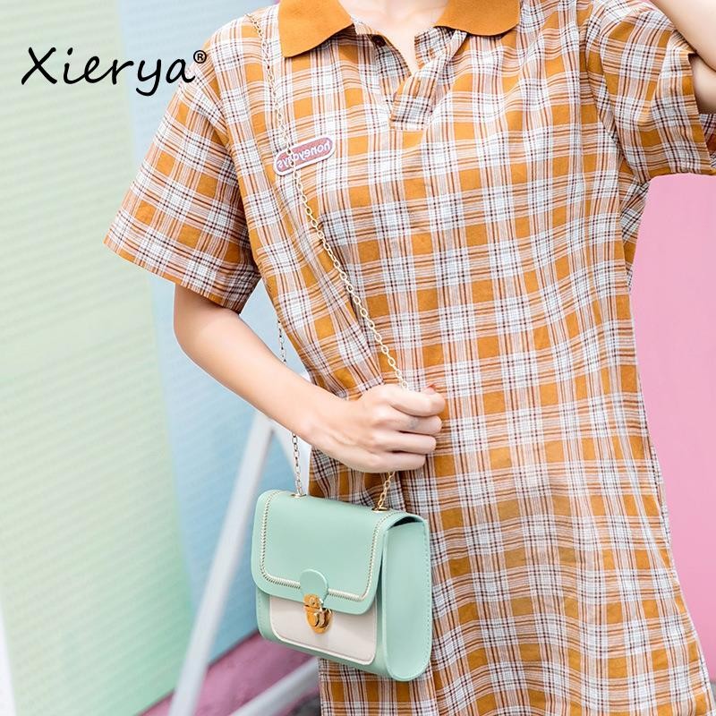 Xierya Fashion Small Square Box One Shoulder Messenger Bag Coin Purse New Fashion Women Bag Single Shoulder Clutch Bag