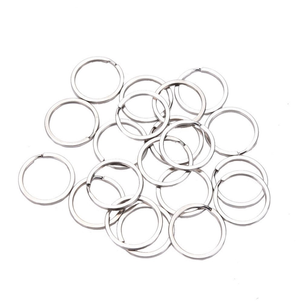 100pcs Webbing Bag Webbing Dog Chain Buckles 25mm Stainless Steel Key Hole Ring Keychain Wholesale Snap Clasp Clip O Rings