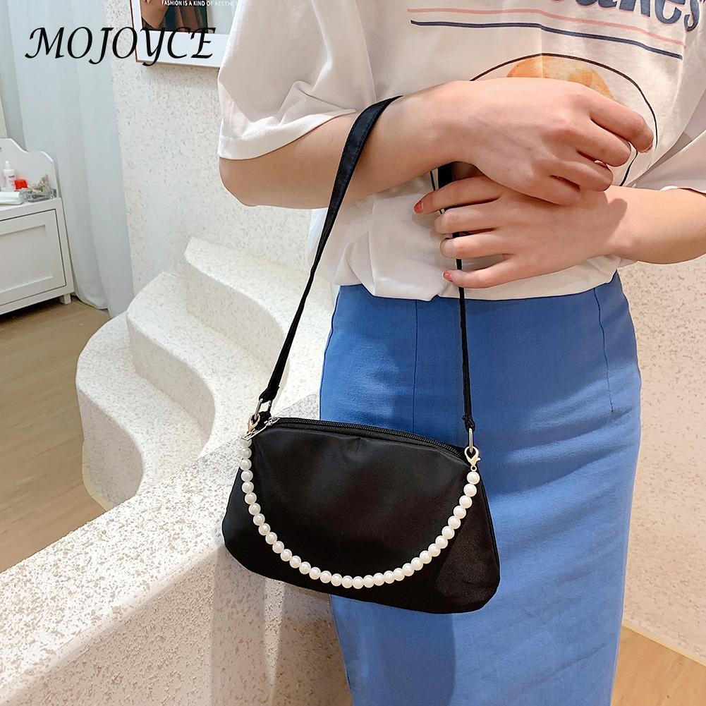 Solid color crescent shape shoulder bag elegant women's large casual small handbag leisure purse bag for women