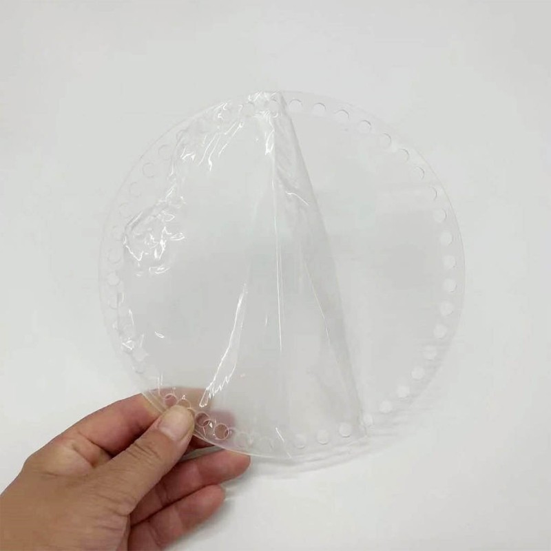 1pc Round Clear Acrylic Board Knitted Bag Accessories Handmade DIY Crochet Bags Knitting Material Base Shaper 3 Size