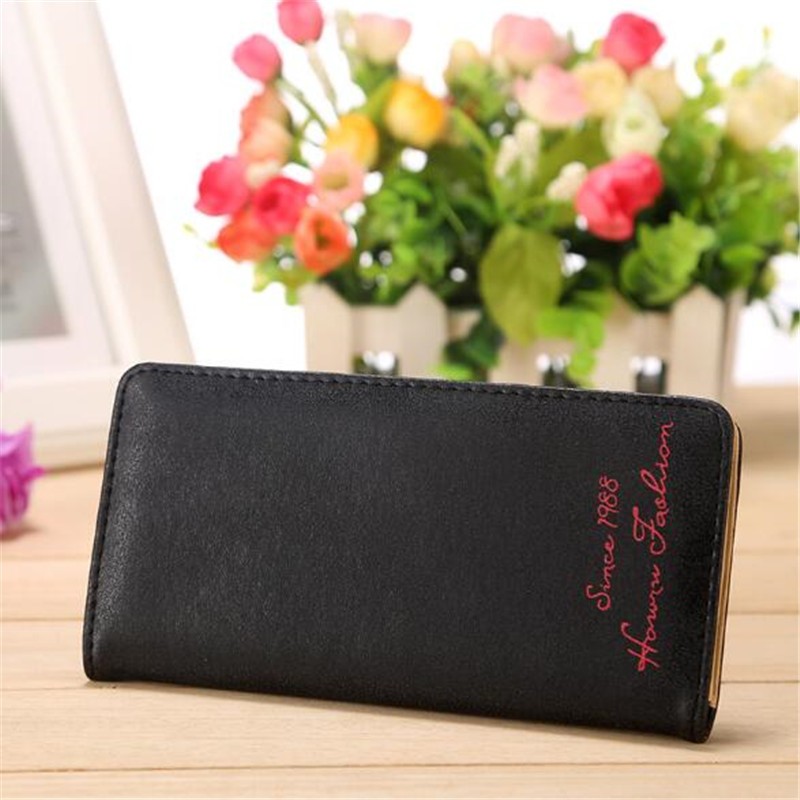 Long Women Wallet Soft Matte Retro Money Clutches PU Leather Wallet Slim Personality Fashion Money Wallet Purse ID Card Holder