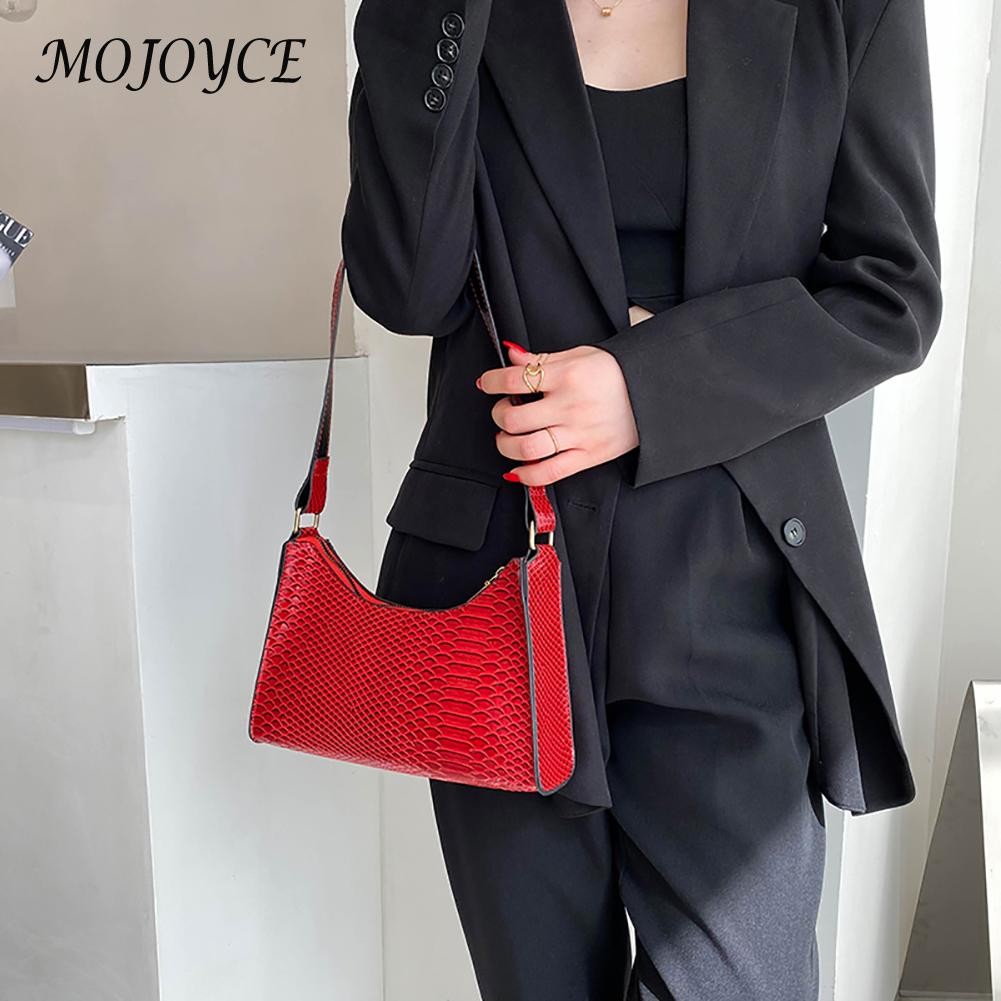 Fashion Snake Print Leather Underarm Shoulder Bags Women Handbag Clutch Quality Luxury Brand Purses Designer Crossbody Bags