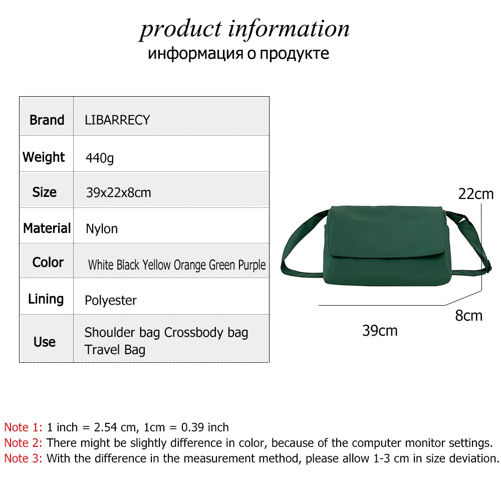 New Solid Color Ladies Shoulder Bag 2022 Fashion High Quality Nylon Women Messenger Bags Large Capacity Student Bag Bolso Mujer