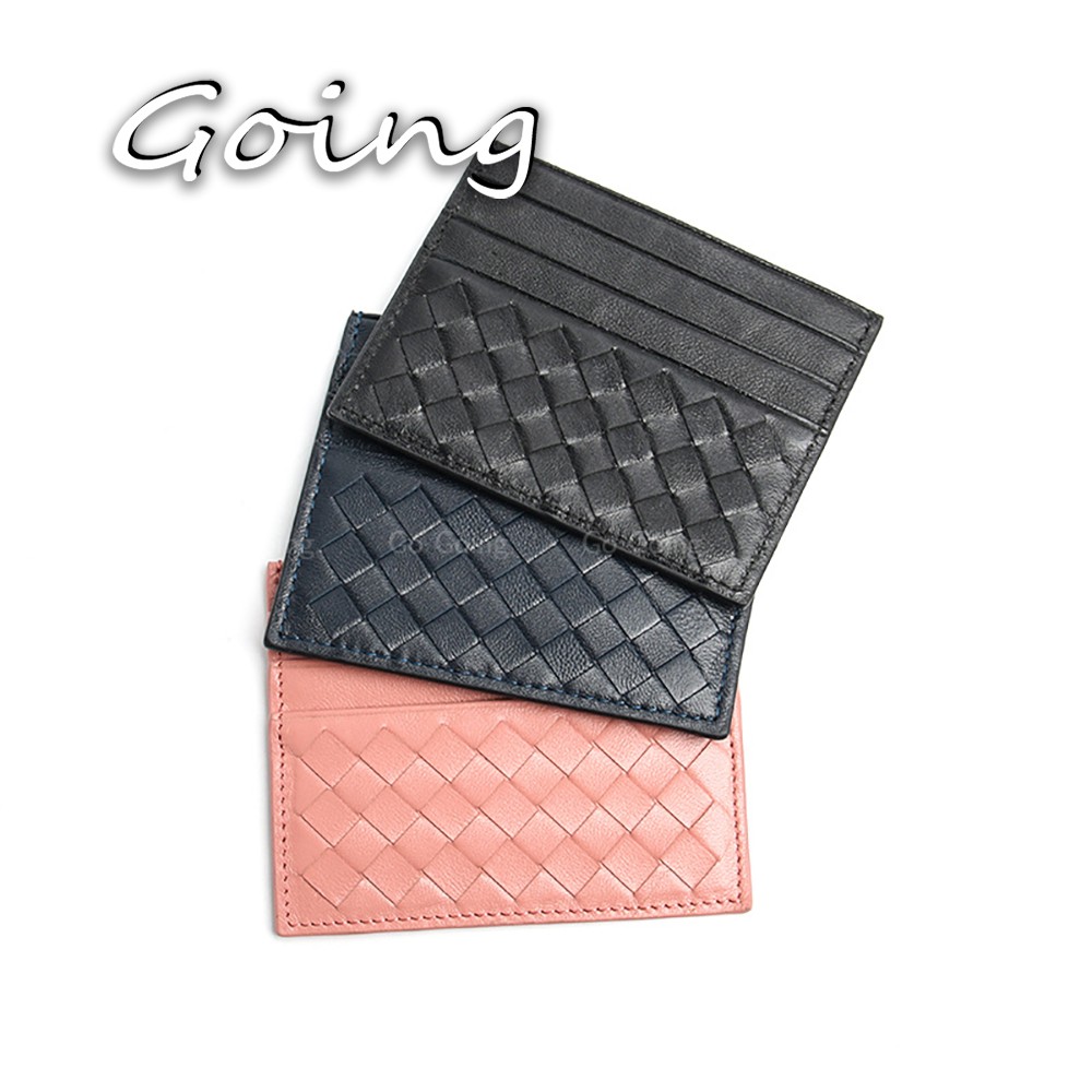 Go Go 100% Leather Credit Card Ultra-thin Brand Business Card Multiple Card Slots Simple Fashion Women Card Bag