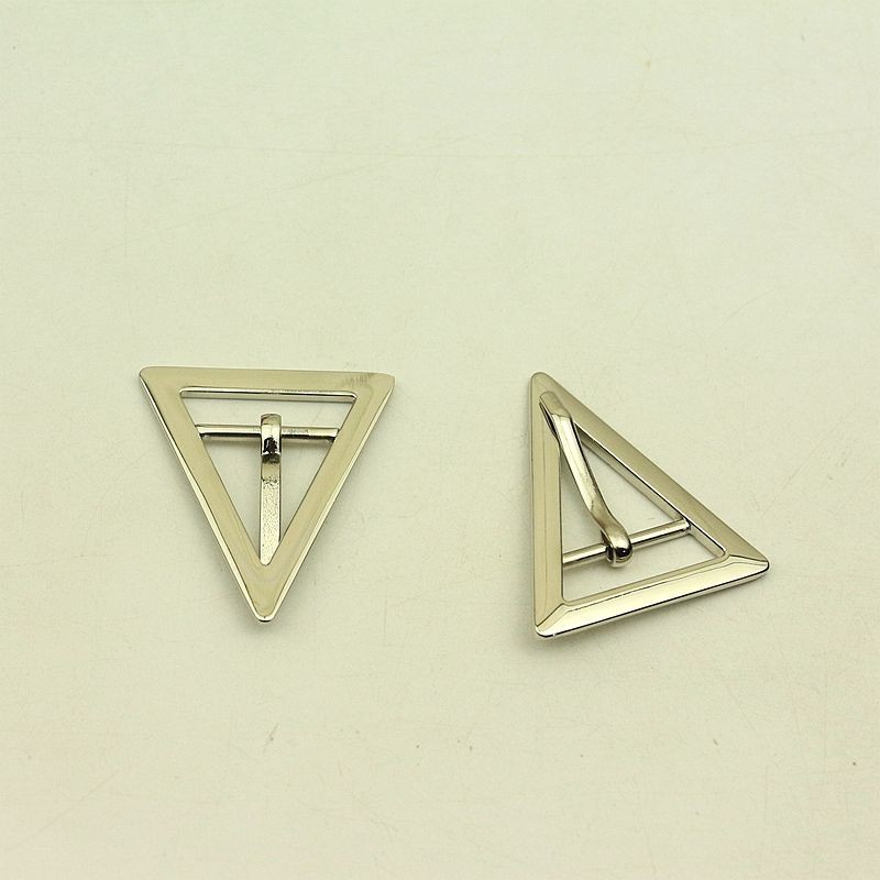 30pcs ID20mm Metal Flat Triangle Pin Buckles Strap Belt Adjust Adjuster Clasp Hook DIY Clothes Shoes Decoration Buckle