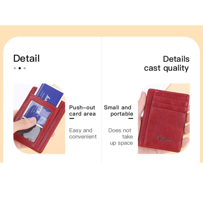 Simple Slim PU Leather Credit ID Card Holder Small Wallet Wallet 2022 Men Women Solid Color Casual Bag Money Bus Card Pocket Bag