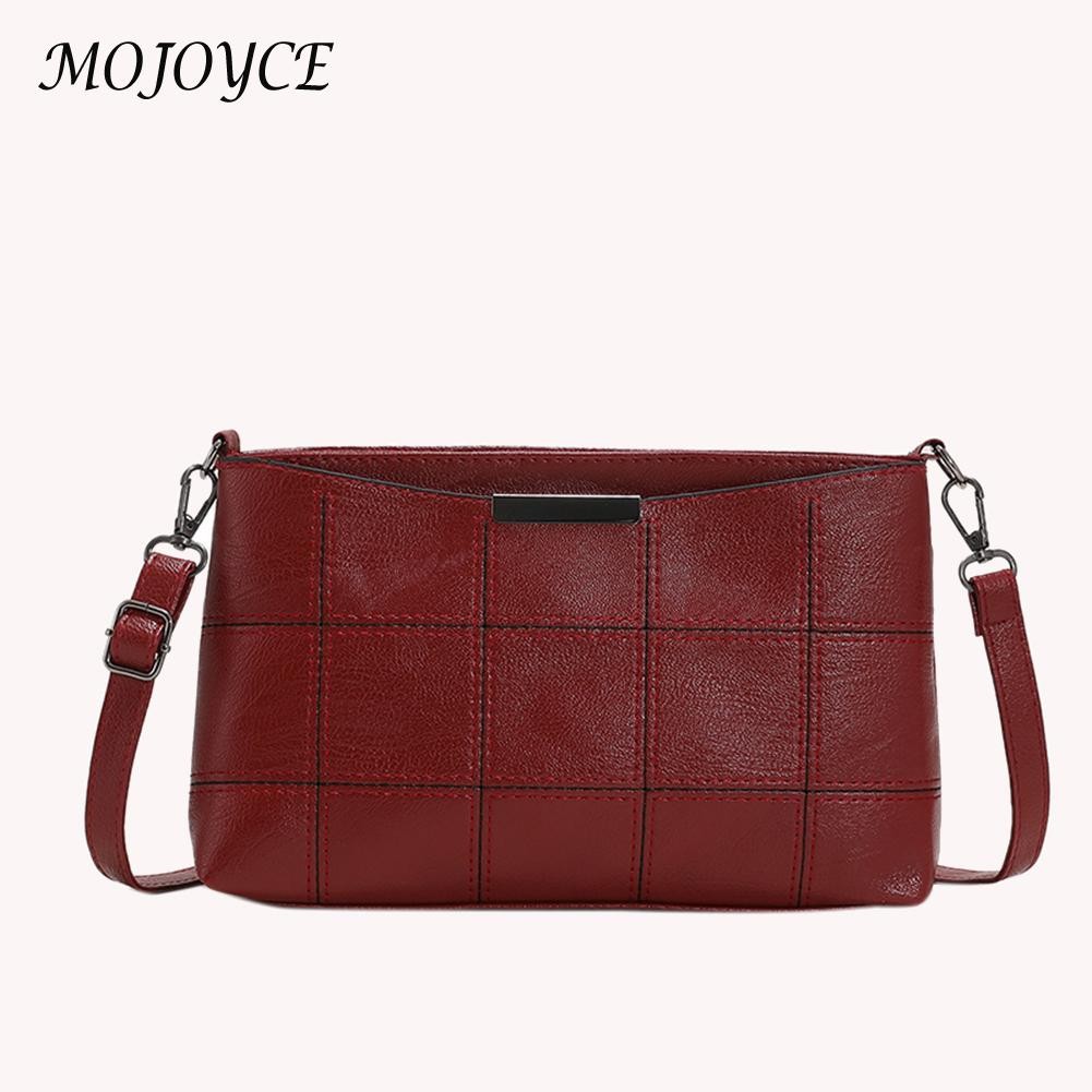 Exquisite female plaid thread shoulder crossbody bag ladies fashion leather handbag shopping bag for shopping