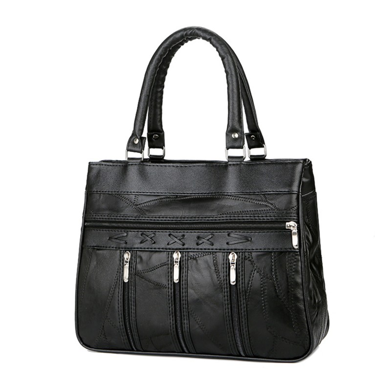 Women Handbag Vintage PU Leather Tote Bag Handbags Purse Fashionable Canvas Bags