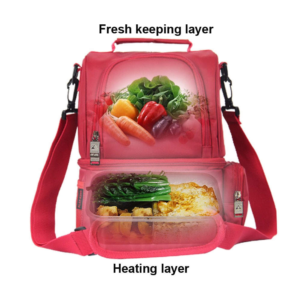 Beverage Storage Insulated Picnic Heating Food Office Multifunction Lunch Bag Container Travel Kitchen USB Charging Waterproof