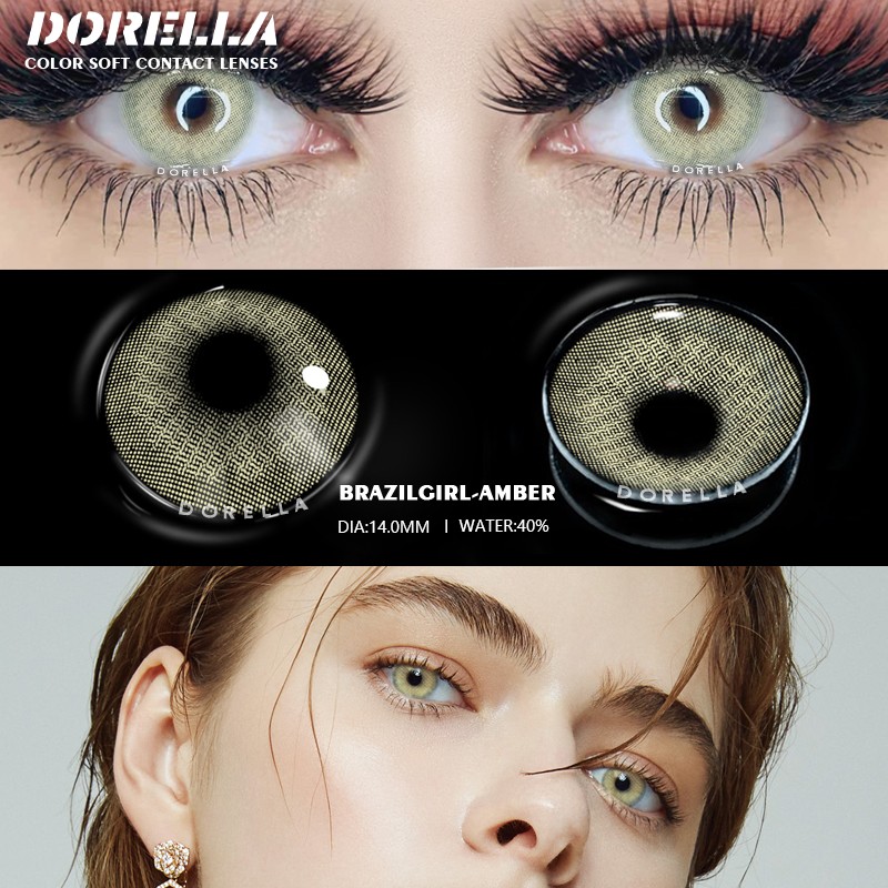 D'ORELLA 1 Pair (2pcs) Natural Color Lenses Eyes Annual Color Contact Lenses For Eyes Beauty Contact Lenses Eye Cosmetic Colored Lenses