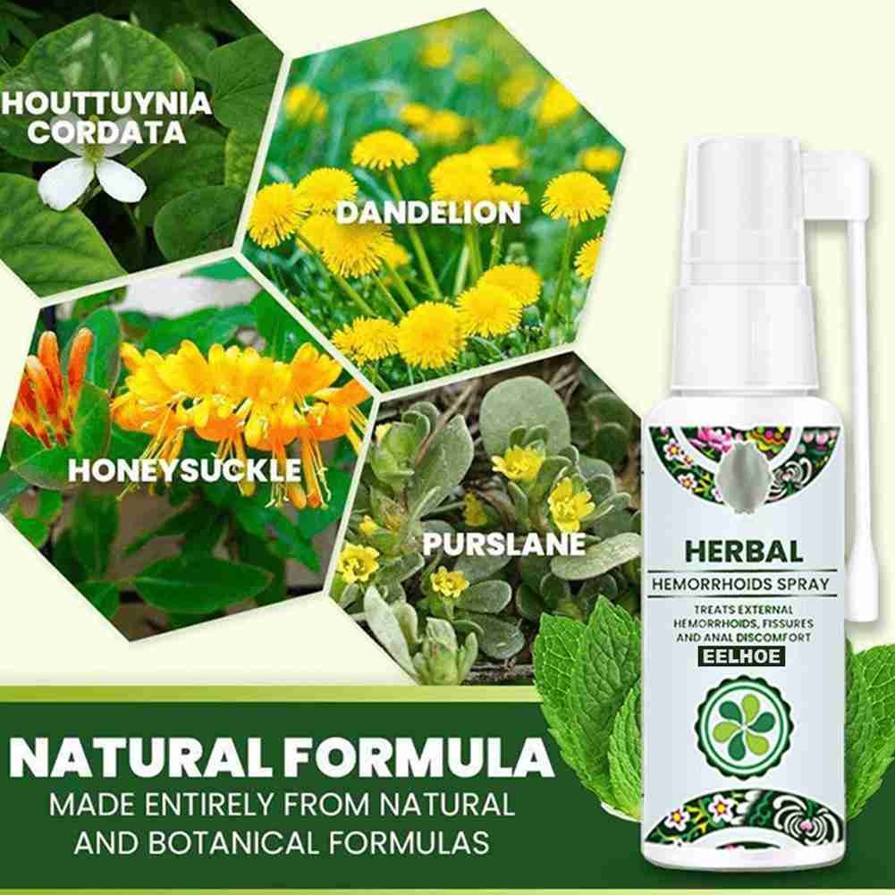 30ml 100% Natural Herbal Hemorrhoids Spray Powerful Hemorrhoid Treatment Agent Relieve Anal Pain Hemorrhoids Spray