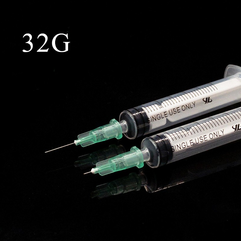 32g puncture needle transparent syringe injection glue clear tip cap for pharmaceutical injection needle 32g 4mm 13mm