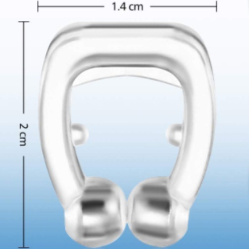 1/4 قطعة سيليكون المغناطيسي مكافحة الشخير وقف الشخير مشبك الأنف صينية النوم النوم مساعدة توقف التنفس أثناء النوم حماية جهاز الليل