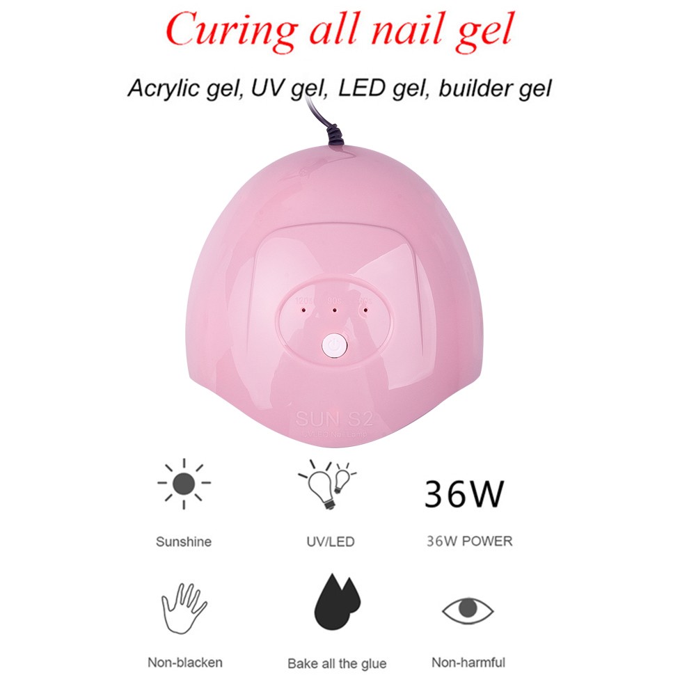 36W UV LED Nail Dryer Lamp Nails Lamp 12 LEDs Light Curing All Gels With Sensor Usb Charge 60/90/120s Nail Art Manicure Tool