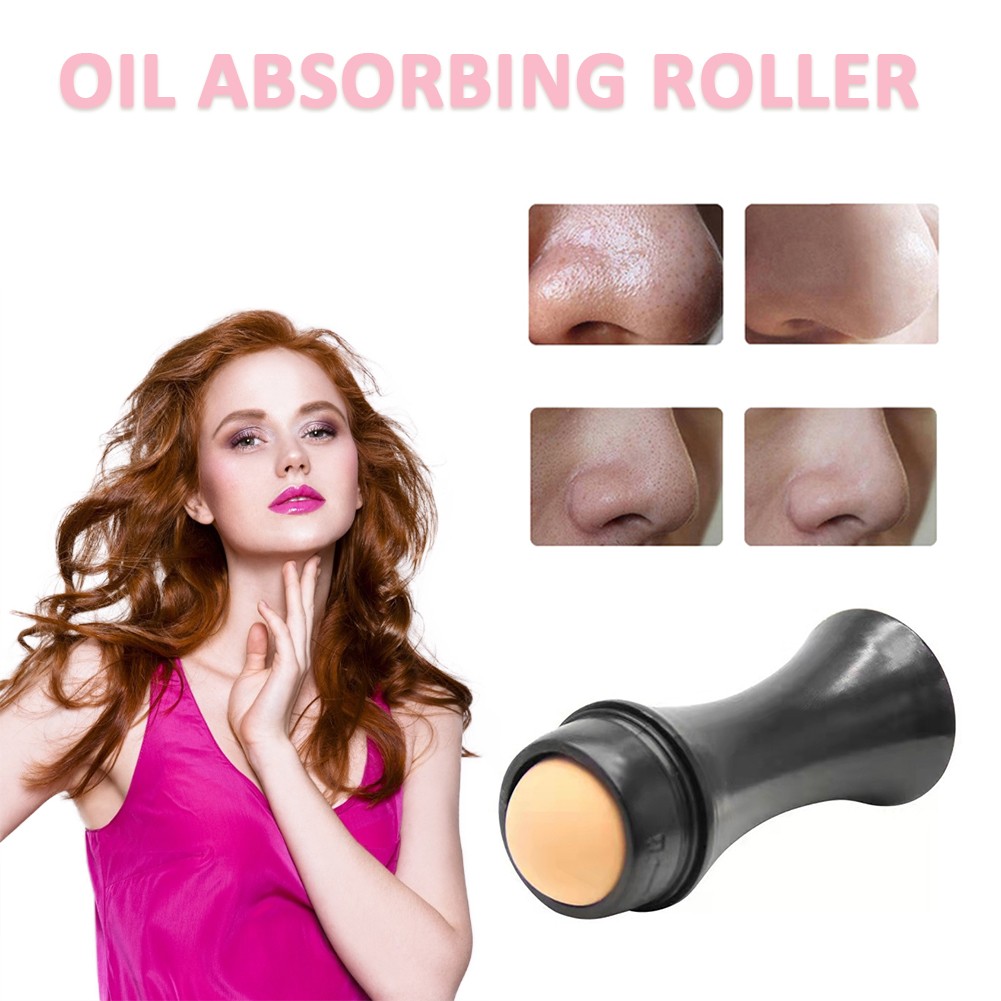 Face Care Facial Volcanic Stone Roller Mini Oil Control Facial Roller Remove Fat T-zone Oil Absorbing Reusable Skin Care