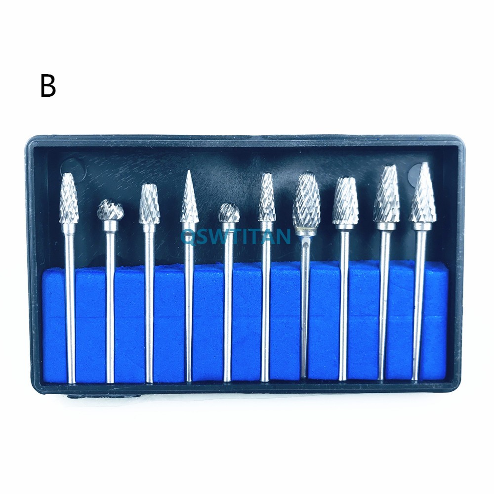 10pcs/box Tungsten Steel Carbide Dental Burs Dental Lab Drill Dental Lab Material