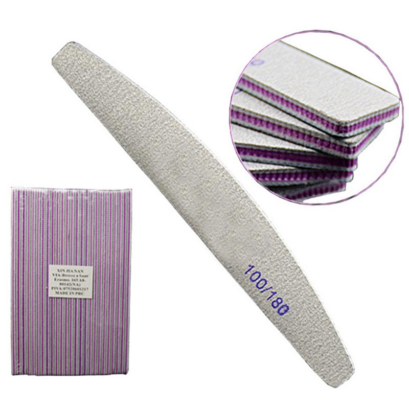 Nail File 100/180 Professional Sandpaper Set Nail File Sanding Buffer Block Nail Pedicure Manicure Polishing Tools