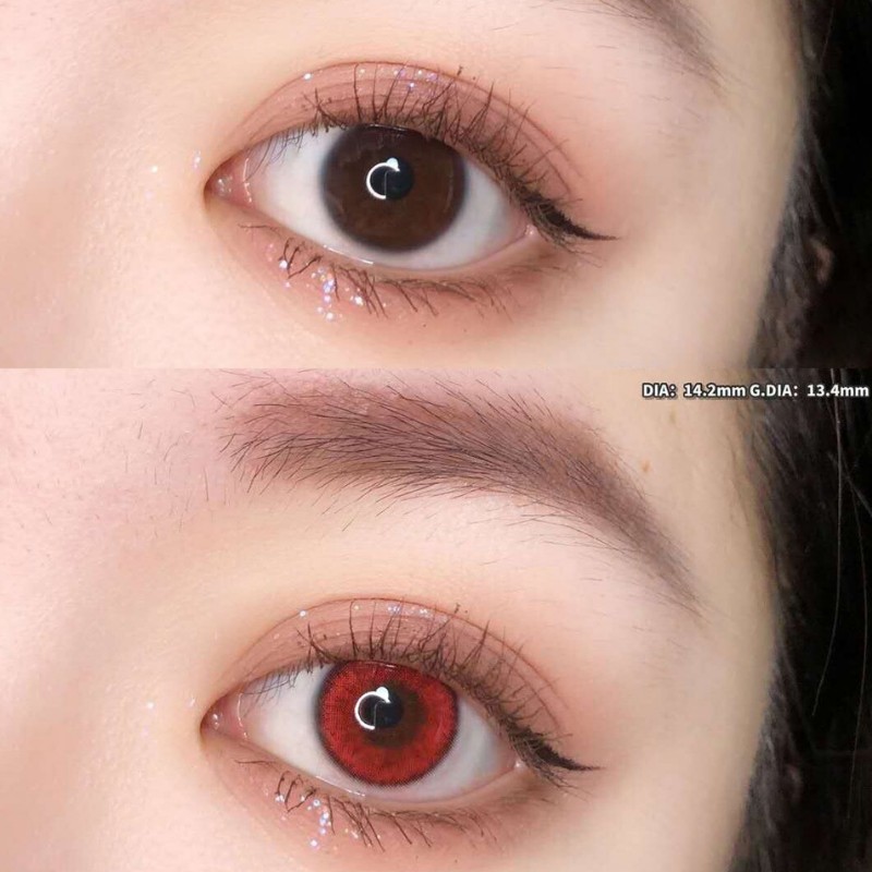 Bio-essence 1 Pair Eye Contact Lenses Anime Lentils Cosplay Twilight Vampire Red Cosmetics For Eyes Cosmetic Lenses