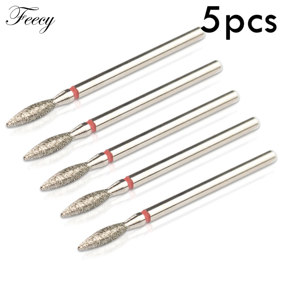 5pcs Diamond Nail Drill Bit Sets Mill Cutter All For Nail Machine Bits Tools Accessories Clean Cuticle To Remove Nail Gel