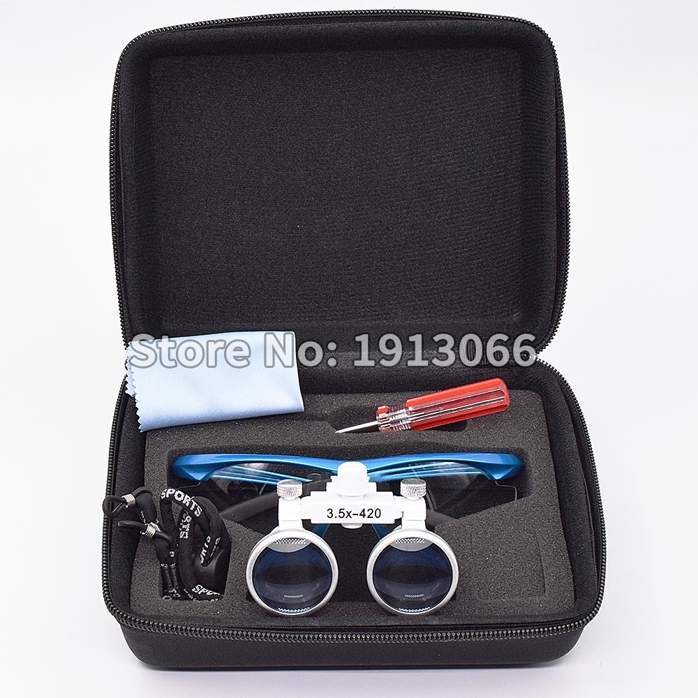 Portable Medical Surgical Microscope 3.5 x 420mm Optical Lens for Dental Examination