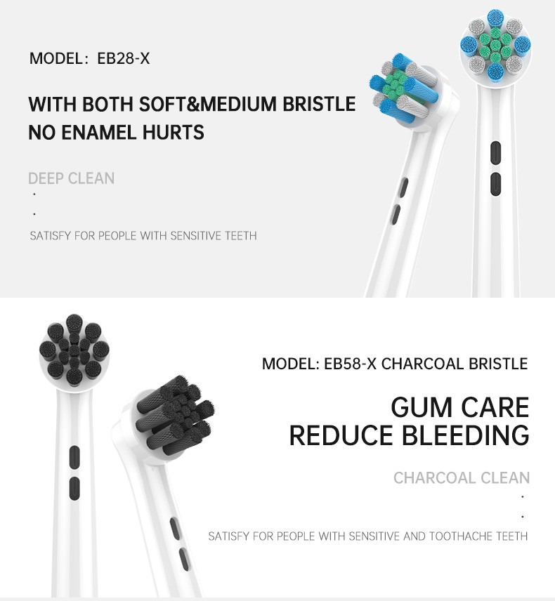 2022 New Oral B Electric Toothbrush Heads Oral B Vitality/Triumph/Pro Health/3D Excel/Professional Care/Clean White/TriZone