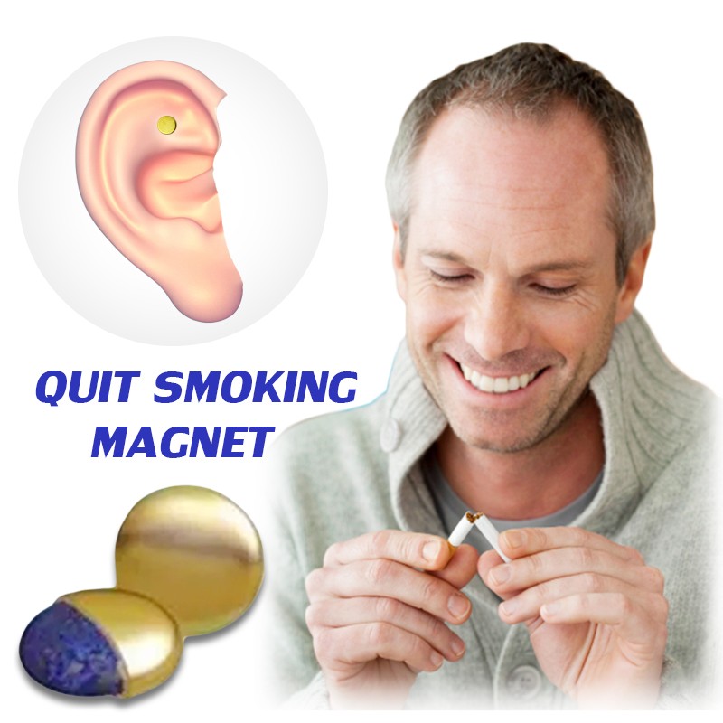 8pcs/4pairs Stop Smoking Magnet Quit Smoking Ear Acupressure Magnet Natural Ingredients No Side Effect Health Therapy A381