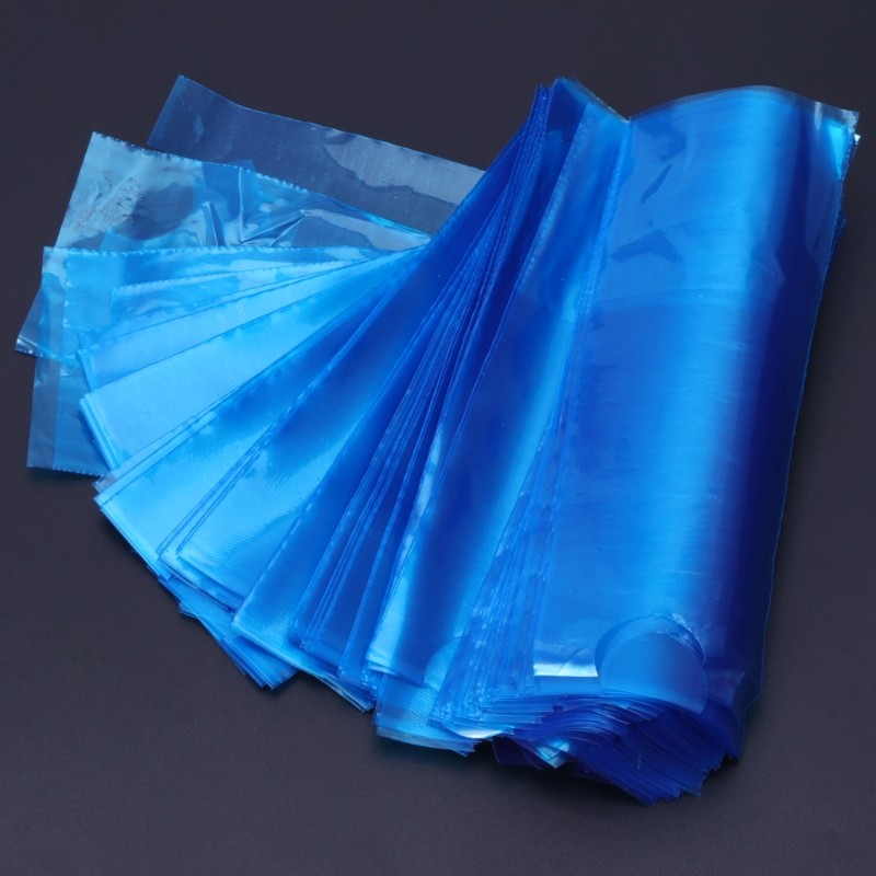 200pcs/lot Blue Tattoo Clip Cord Plastic Sleeve Bags Disposable Supplies Covers Bags For Tattoo Machine Tattoo Accessory