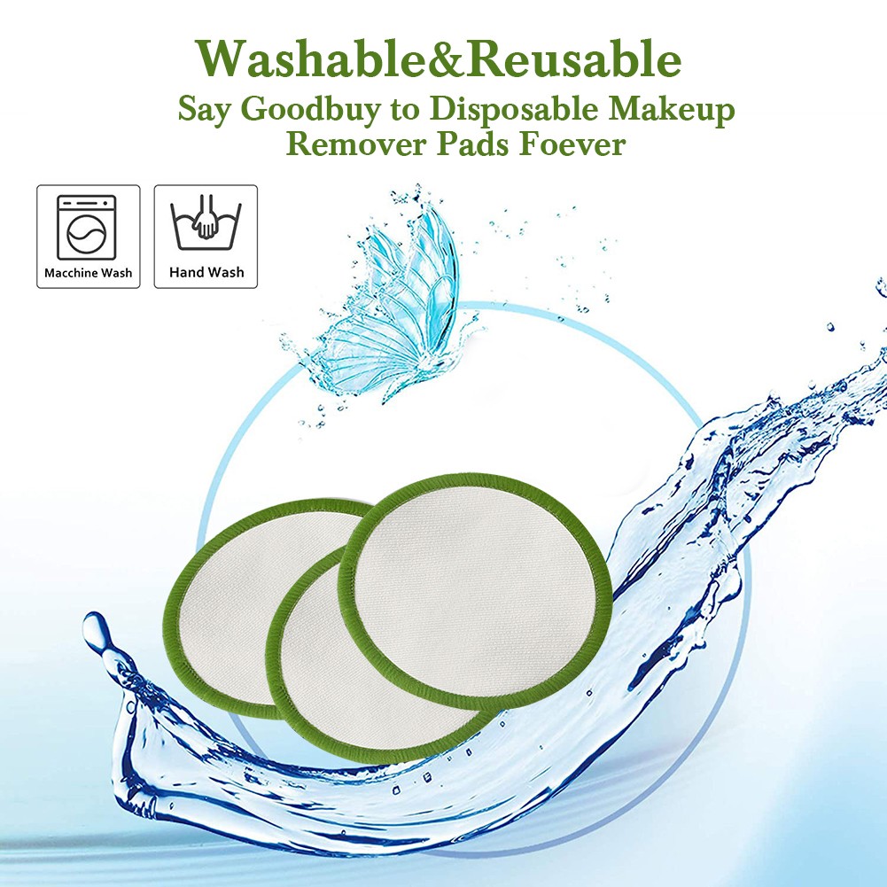 Reusable Cotton Make Up Removal Tablets Washable Make Up Removal Tablets Soft Facial Skin Cleanser Beauty Tool With Box 16 Pieces