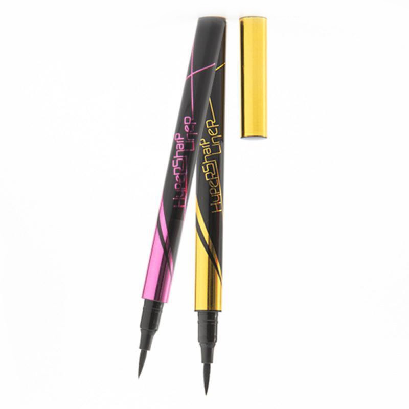 Ultimate Black/Brown Eyeliner Pen Small Gold Pencil Case Quick Drying Waterproof Long Lasting Eyeliner Liquid Eye Pencil Cosmetic