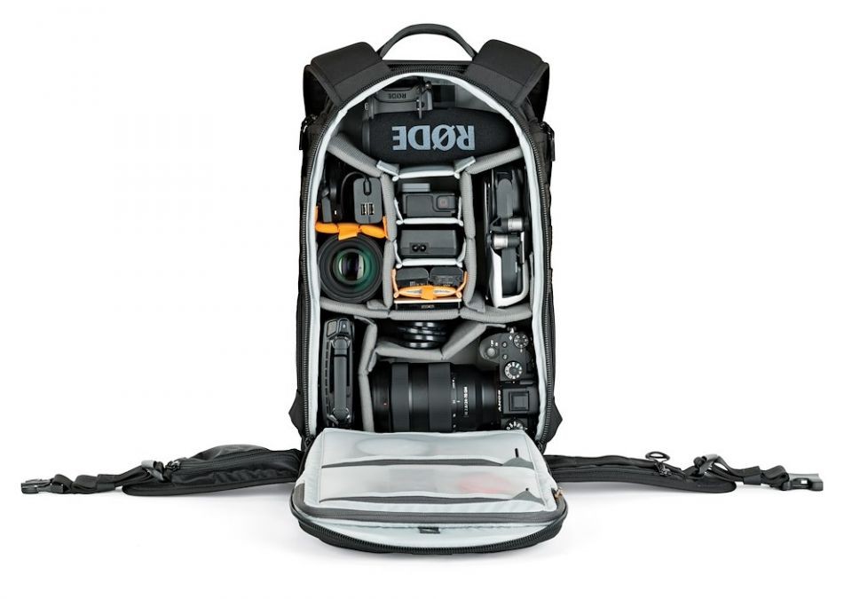 حقيبة ظهر Lowepro ProTactic BP 350 AW II ، للكمبيوتر الدفتري القياسي DSLR أو Pro ، 13 بوصة ، مع غطاء لجميع الأحوال الجوية