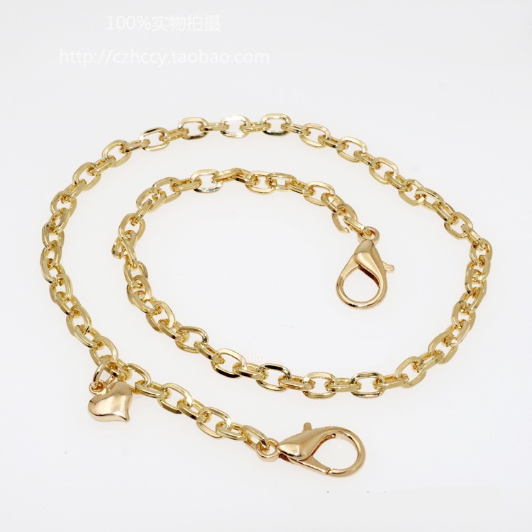 O Shape Aluminum Chain Belt Gold Metal Chain 0.6cm For Designer Handbag Bag Purse Replacement Hardware Accessories 6mm