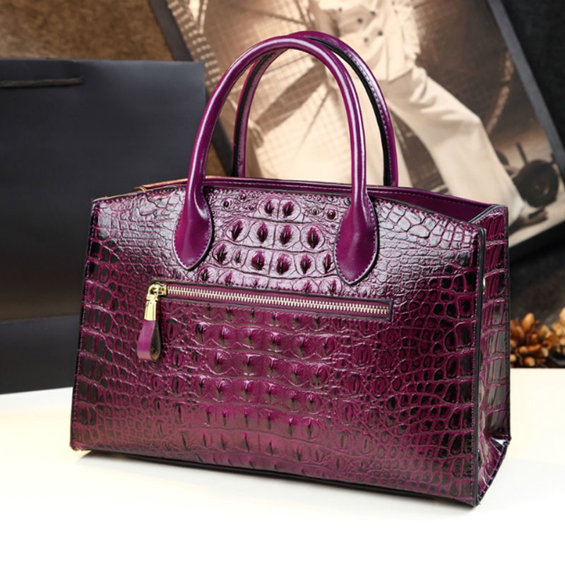 High quality luxury handbags for women, high quality crocodile pattern handbag