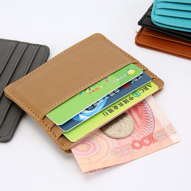 PU thin card holder multi-purpose female student card holder bank card holder credit card holder portable holder