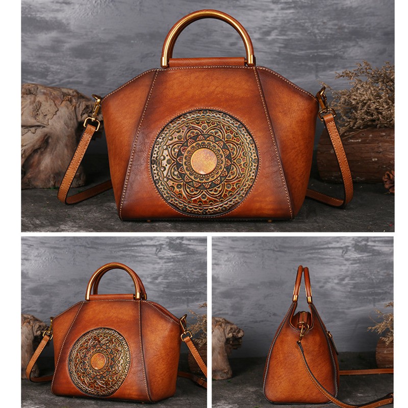 luxury women bag chinese style genuine leather handbags female shoulder messenger bag cowhide handmade ladies handbag