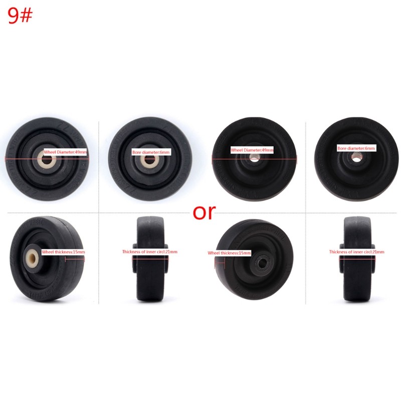 1PC Luggage Plastic Swivel Wheels Rotation Suitcase Replacement Wheels