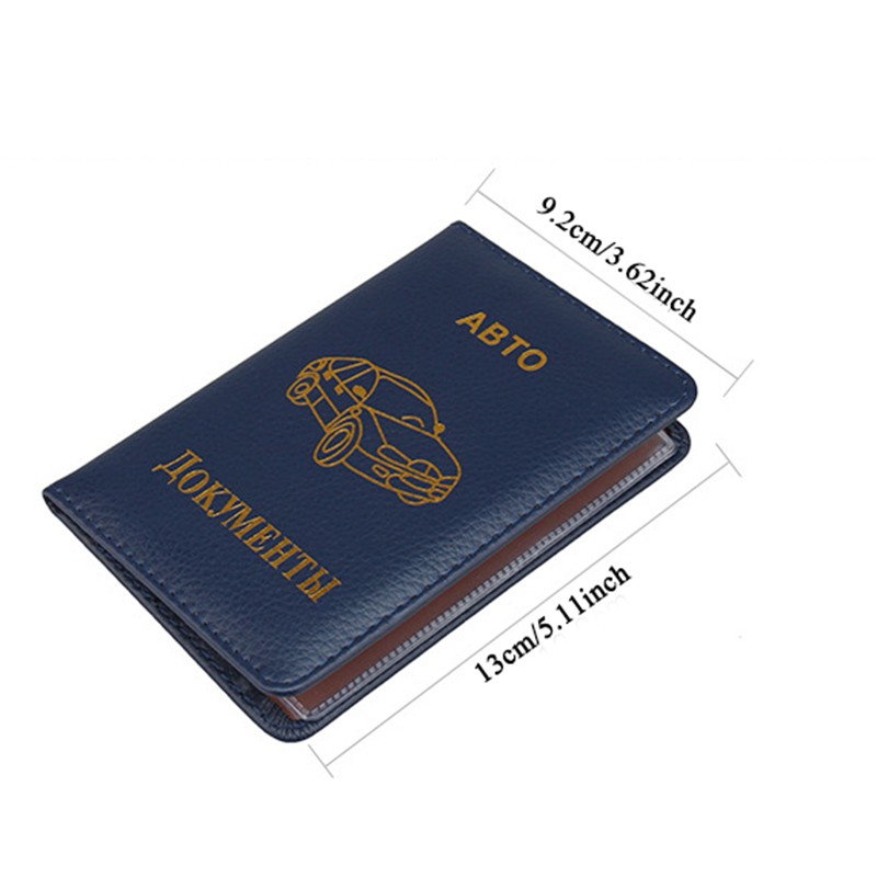 Russian Driver's License Wallet Auto Driving License Bag Car Driving Documents ID Card Holder Wallet Purse Card Holder