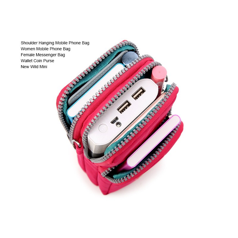 Mobile Cover Women Hanging Shoulder Mobile Phone Bag Wallet Coin Purse Zipper Small New Wild Small Messenger Bag Female