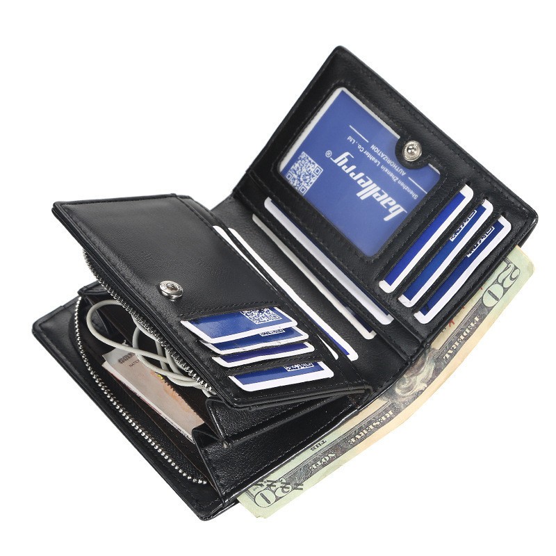 Men's wallet made of polyurethane leather, classic men's wallet for keeping cards, high quality