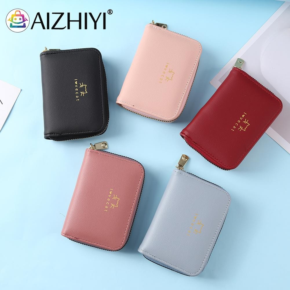 Women's PU Leather Pure Color Wallet Money Bag Ladies Small Day Clutches Card Holder Small Wallet
