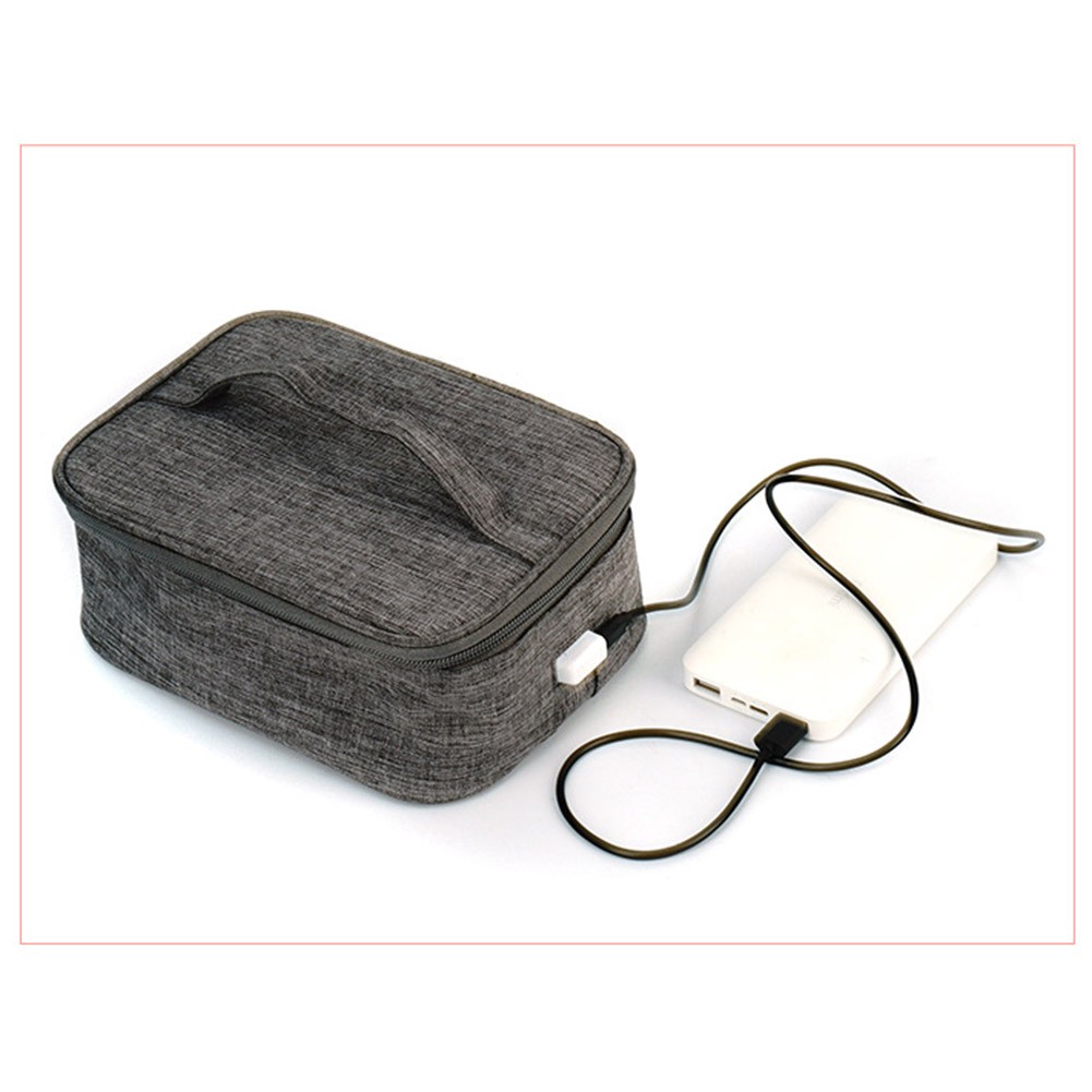 USB Heating Lunch Box Insulation Bag Outdoor Picnic Desk Electric Heated Food Storage Portable Lunch Bag Camping Bag