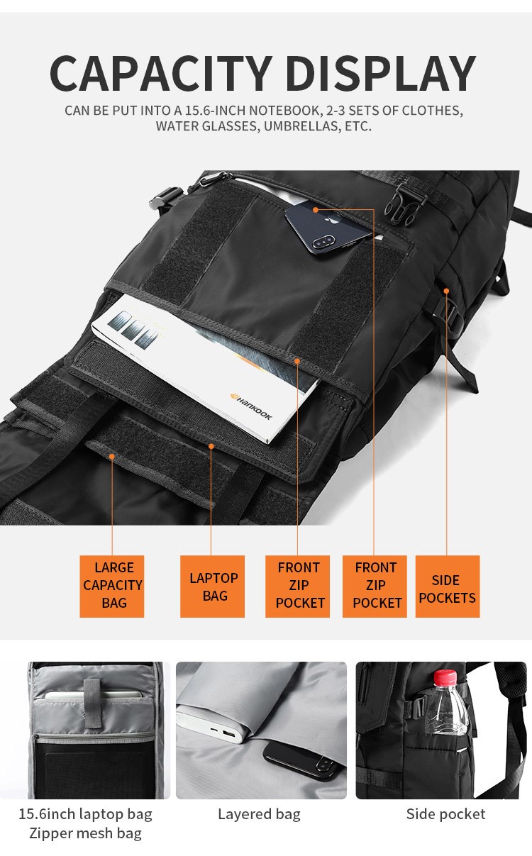 Waterproof Large Capacity Travel Backpack Men Women Multifunction 15.6 Laptop Backpack Teenage Male School Bag Mochila Rucksack