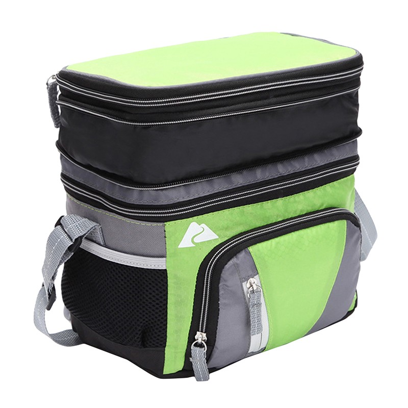 Double layer ice pack waterproof and leak-proof insulation bag multifunctional nylon cloth portable lunch bag fresh lunch box