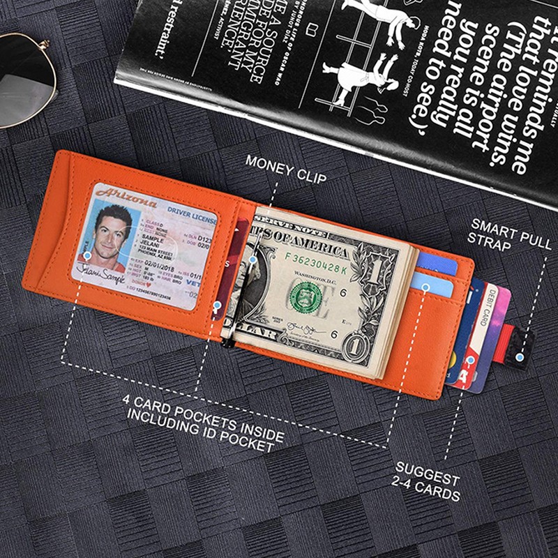 DIENQI Carbon Fiber RFID Men Wallets Money Bag Slim Thin Card Wallet Men Luxury Male Small Short Wallet Bi-fold Vallet Billfold