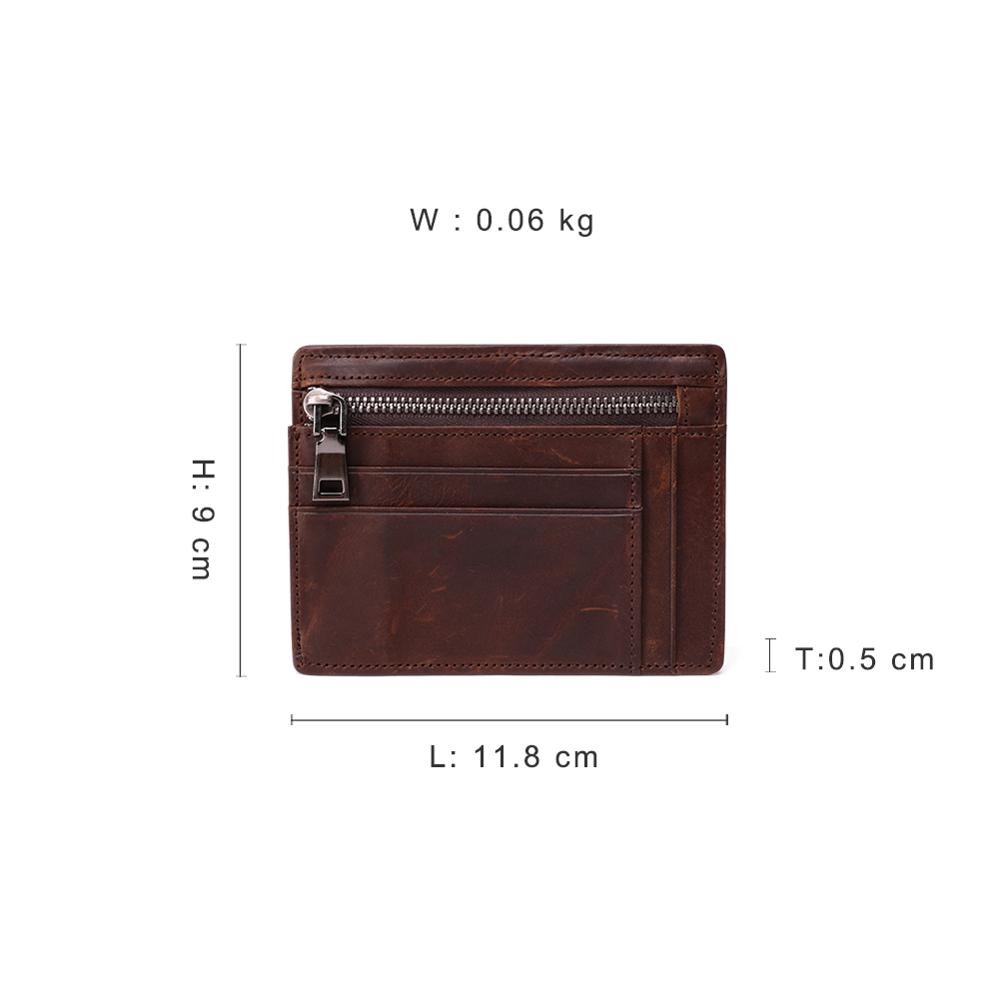 GENODERN جديد حامل بطاقات صغير مع سحاب عملة جيب محفظة صغيرة للرجال محفظة صغيرة للذكور بطاقة وظيفية المحفظة