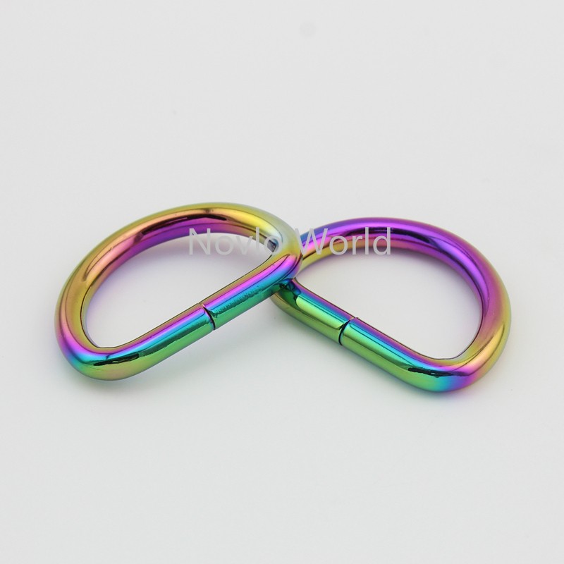 Heavy Duty Metal Sewing Rings, Rainbow Open D-Ring Belt Rings, 10-50 Pieces, Full Size 10-13-15-25-32-38mm, For Sewing Wholesale