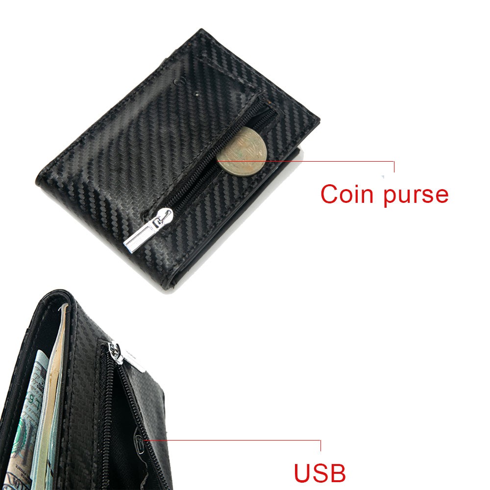 Smart Anti-lost Wallet Bluetooth-compatible Anti-lost Money Clip Security Man Thin Wallet Card Holder Free Embossing Gift