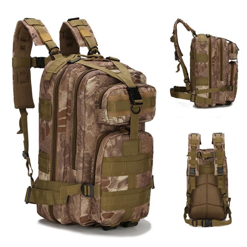 25L Army Backpack Unisex Outdoor Hiking Bag Military Tactical Trekking Bag Plaid Bag