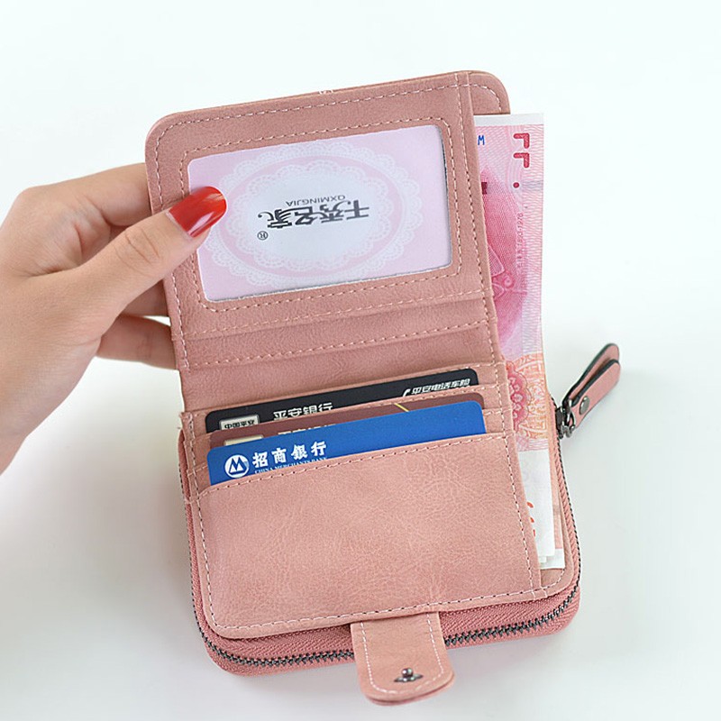 Women Small Wallet for Credit Card Female Coin Purse Leather Wallet Fashion Short Clutch Lady Solid Mini Wallet Women Wallets